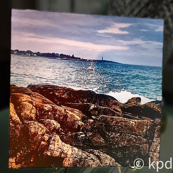 8”x 8” wraparound canvas portrait Long Beach in Rockport,MA. Perfect condition - Picture 2 of 9